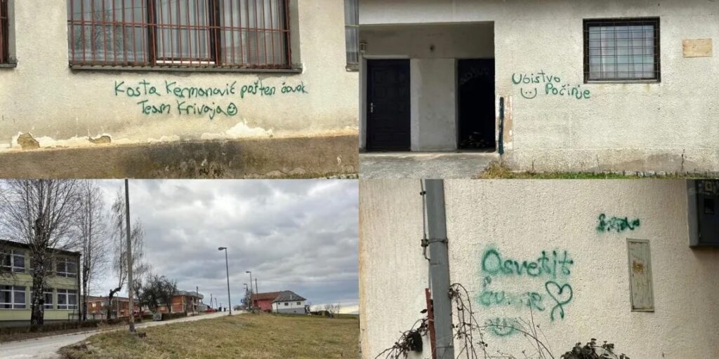 Na zgradi osnove škole osvanuli monstruozni natpisi