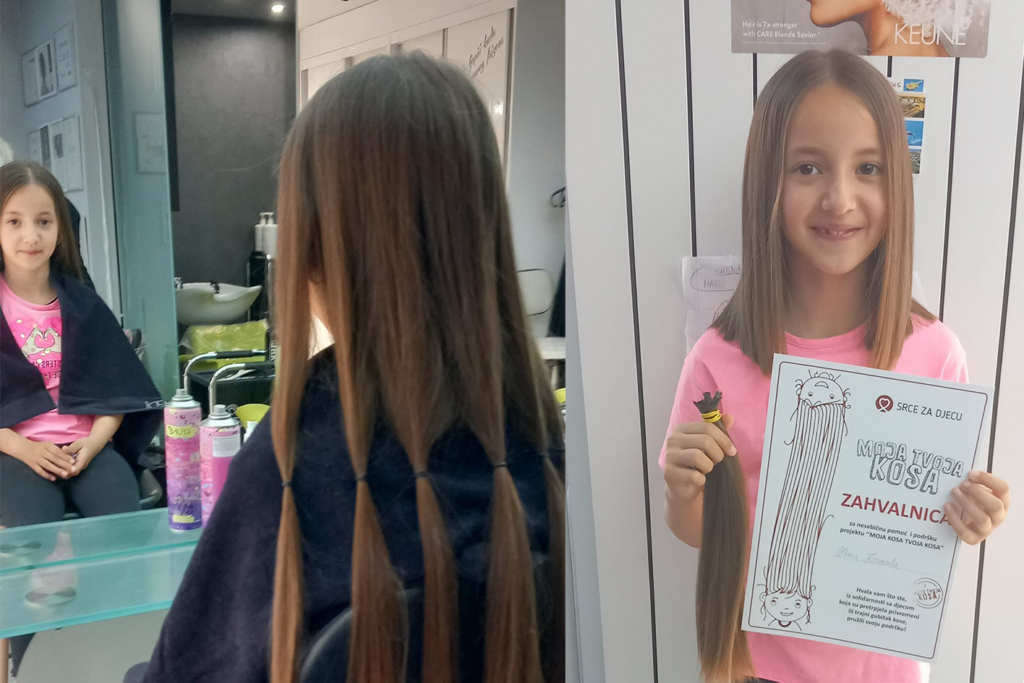 Djevojčica Esma donirala kosu za djecu oboljelu od raka