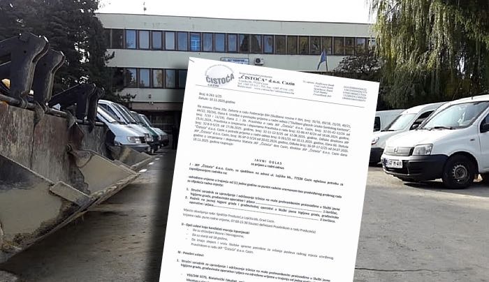 Konkurs za posao u JKP “Čistoća” Cazin, potrebno više radnika