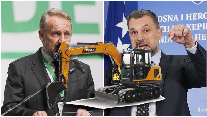 Konakovićev bager sada vozi u rikverc