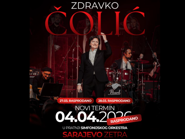 Zdravko Čolić rasprodao i treći koncert u Zetri