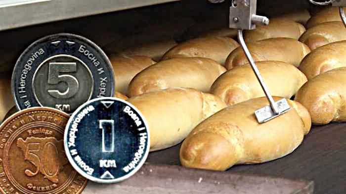 Kruh 3 KM, burek 6 KM, jedna kifla 50 feninga