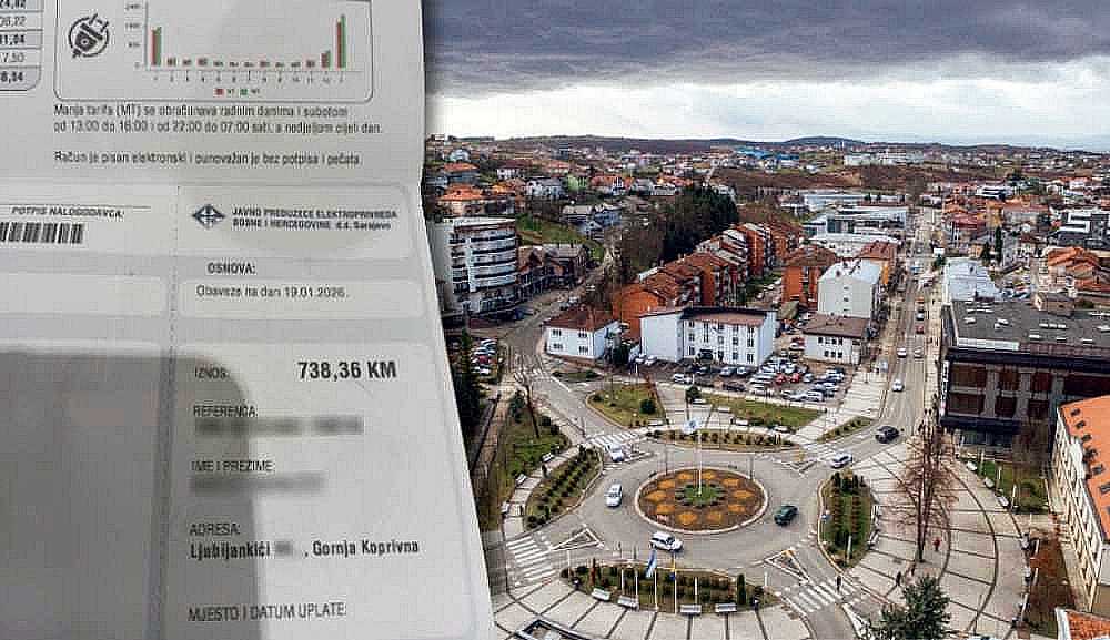 Cazinjaninu stigao račun za struju u iznosu većem od 700 KM