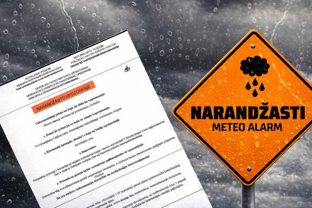 Očekuju se intenzivne padavine i jak vjetar
