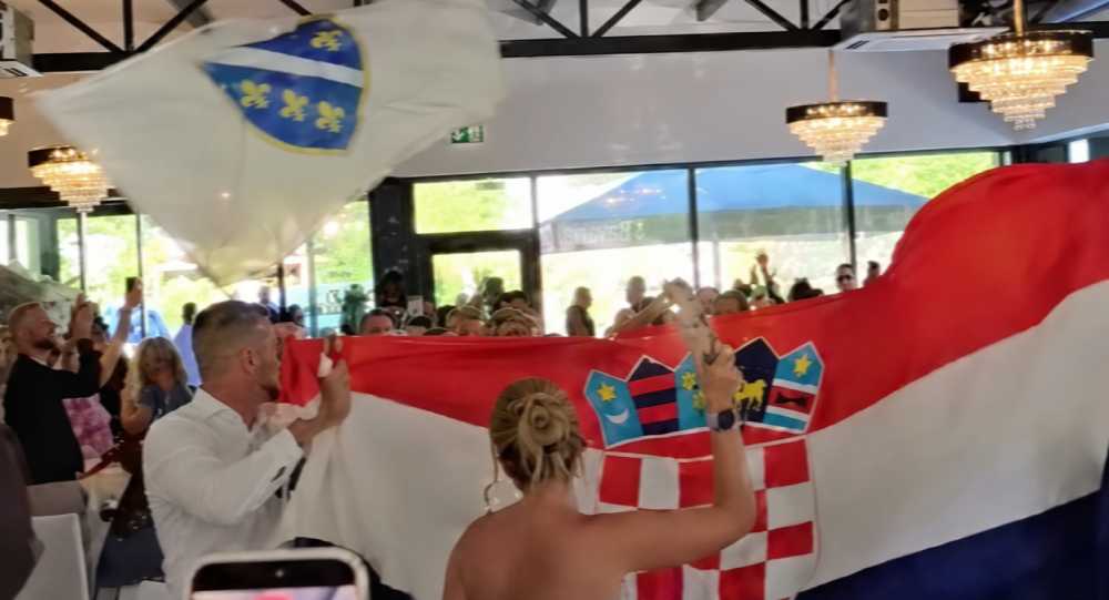 Svadba u Bihaću uz ljiljane i šahovnicu (VIDEO)