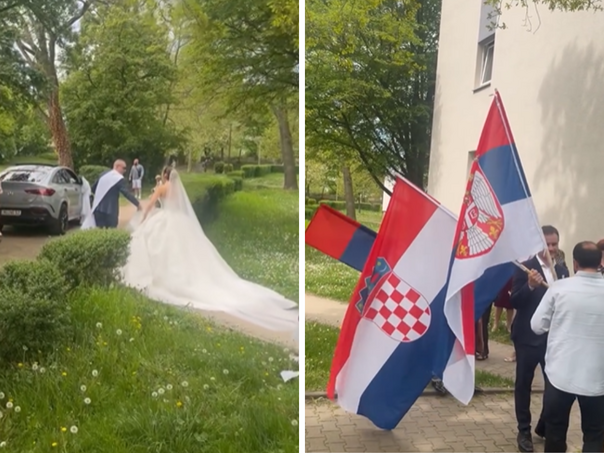 Mlada iz Hrvatske, mladoženja iz Srbije: Svadba u Frankfurtu hit na mrežama, “još im fali kum Bosanac”