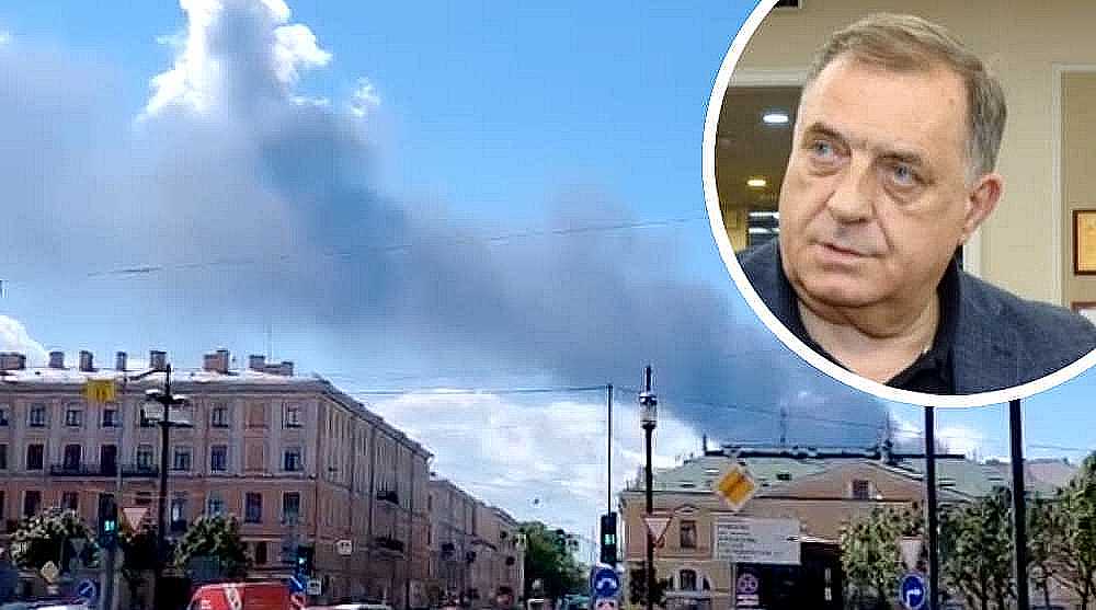Ukrajinski dronovi napali Sankt Peterburg, gdje boravi Dodik i delegacija RS