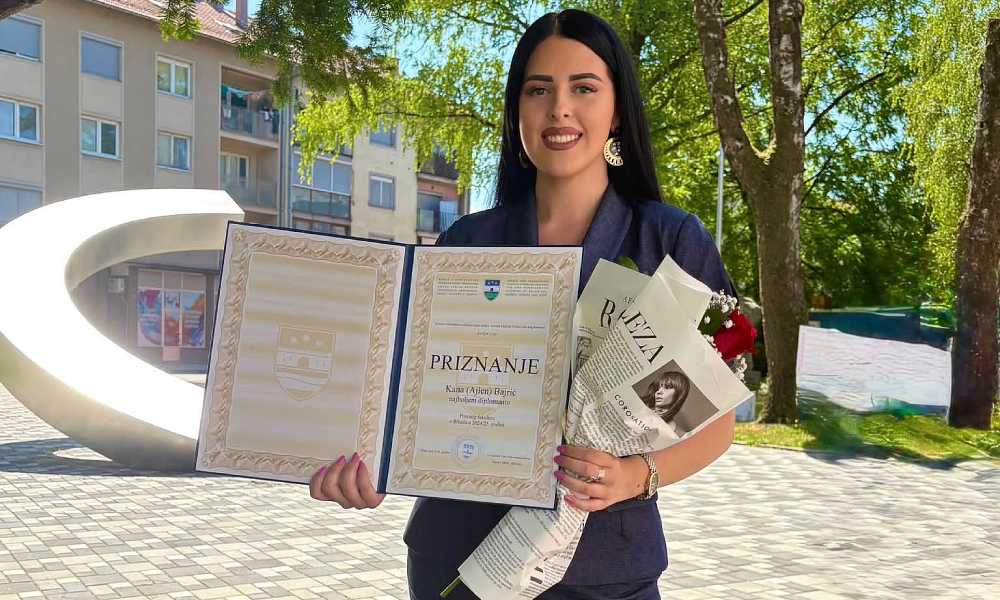 Čestitamo! Bišćanka Kana Bajrić najbolji diplomant Pravnog fakulteta u akademskoj 2024/25. godini