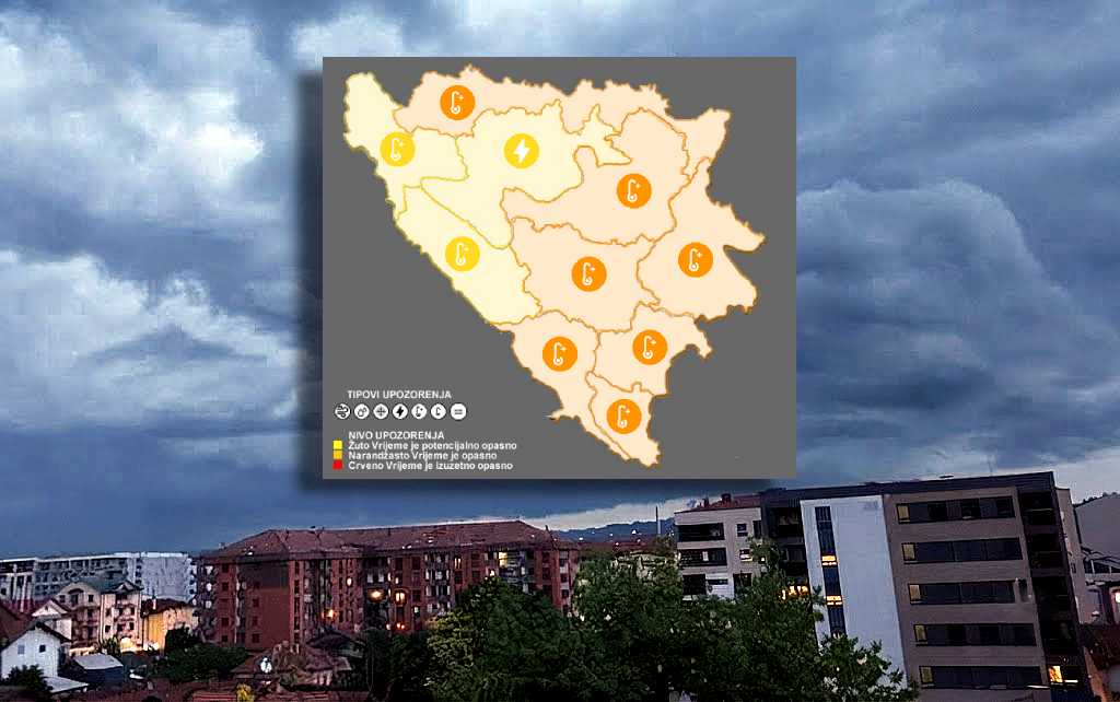 Nevrijeme stiže u BiH, poznato i koje će dijelove zahvatiti