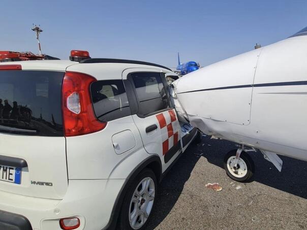 Fiat Panda udarila u poslovni avion
