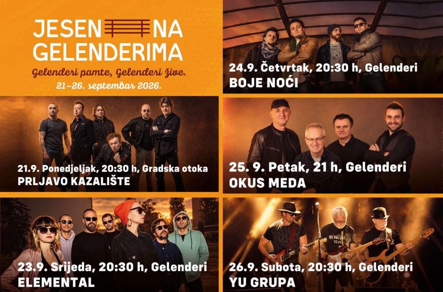 Jesen na Gelenderima donosi Prljavo kazalište, Elemental i YU Grupu