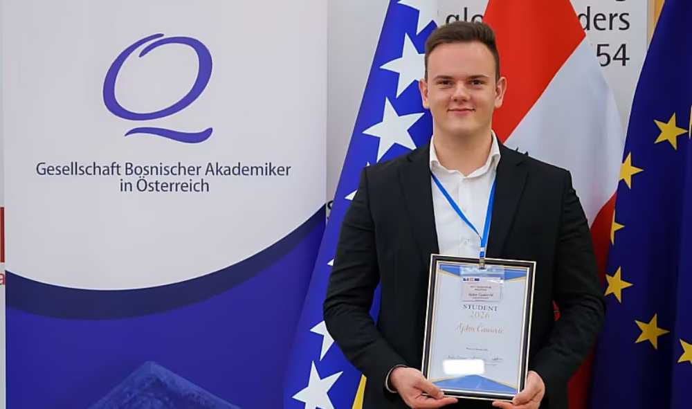 Ajdin Čaušević iz Velike Kladuše jedan od osam najboljih studenata iz BiH u Austriji