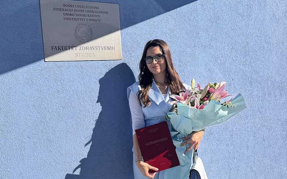 Čestitamo! Bišćanka Hana Lipović uspješno diplomirala na Fakultetu zdravstvenih studija u Bihaću