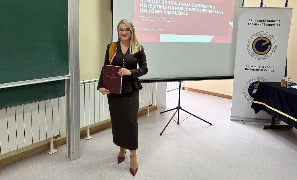 Čestitamo! Nermana Mahmić Muhić uspješno odbranila doktorsku disertaciju i stekla zvanje doktora ekonomskih nauka