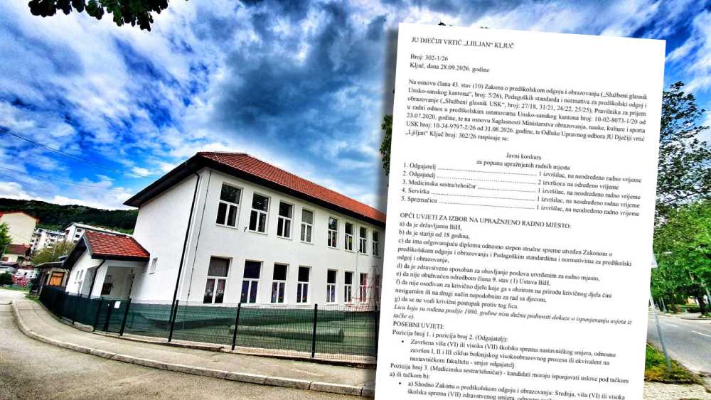 Dječiji vrtić zapošljava šest osoba!